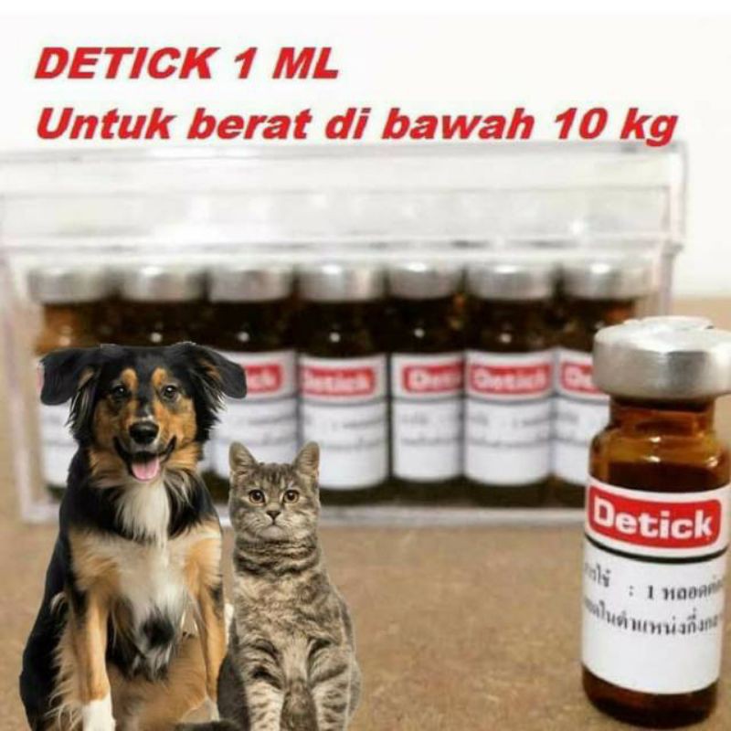 Obat Kutu Tetes Kucing Anjing Merk DETICK 1ML