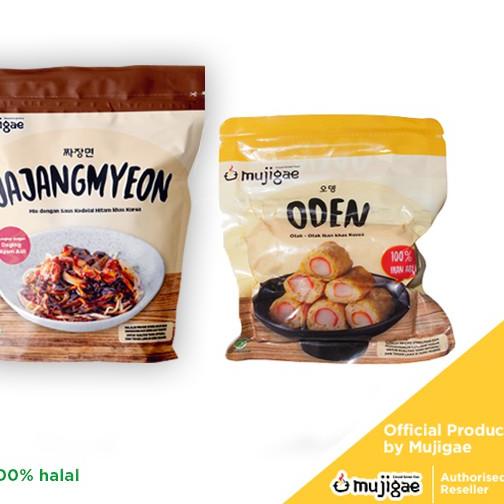 

HOT SALE!! LR091 KOMBO MUJIGAE 4 - Jajangmyeon 350 gr + Oden Korean Fish Cake 120 gr