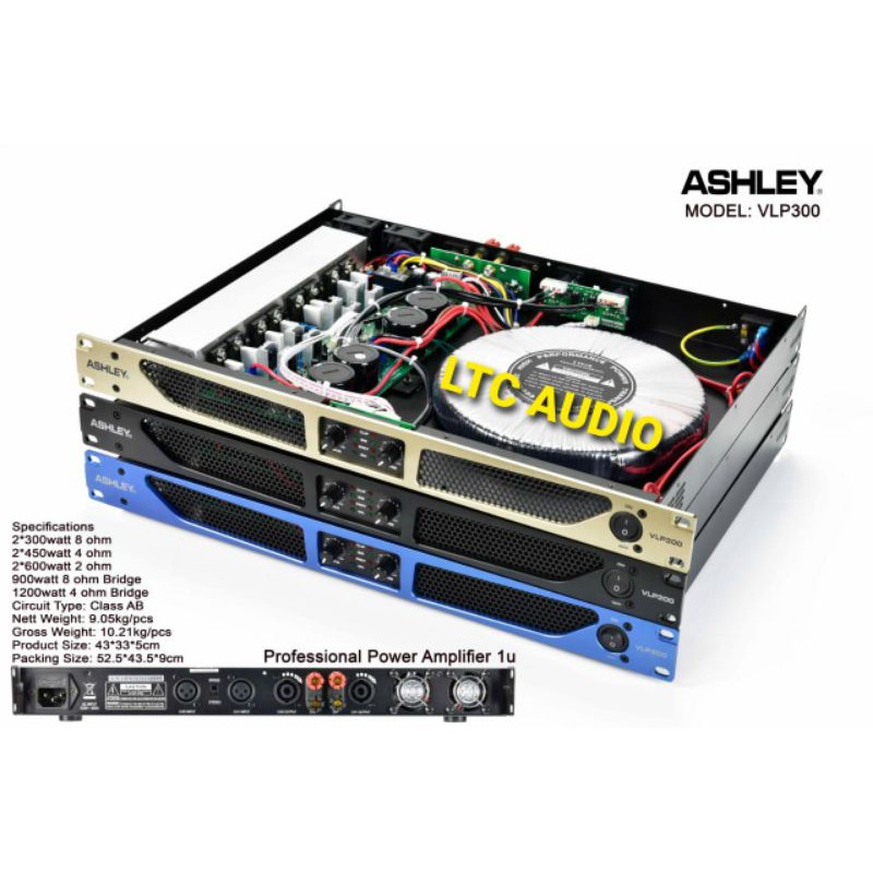 POWER AMPLIFIER ASHLEY VLP300 / ASHLEY VLP 300 / VLP 300