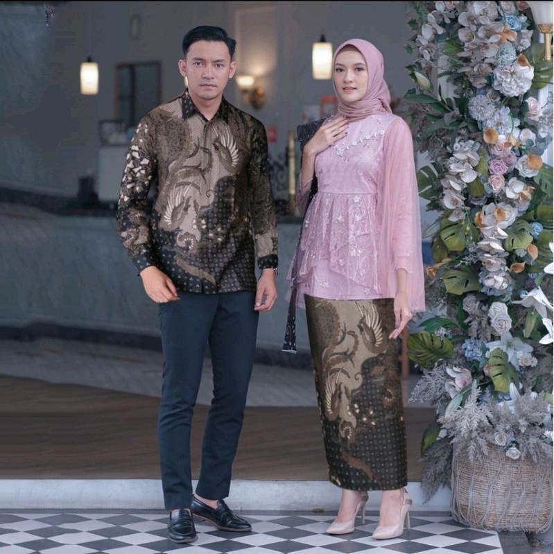 NEW ARRIVAL | Batik Couple LARISA Tulle | Kebaya Couple Modern | Outfit Kondangan | Couple Vanila