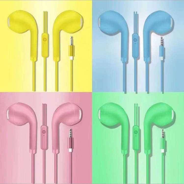 HANDSFREE EARPHONE H05 MACARON DOVE EXTRA BASS LIVE-UNIVERSAL MIC - NEW HEADSET U19 JACK AUDIO 3.5MM