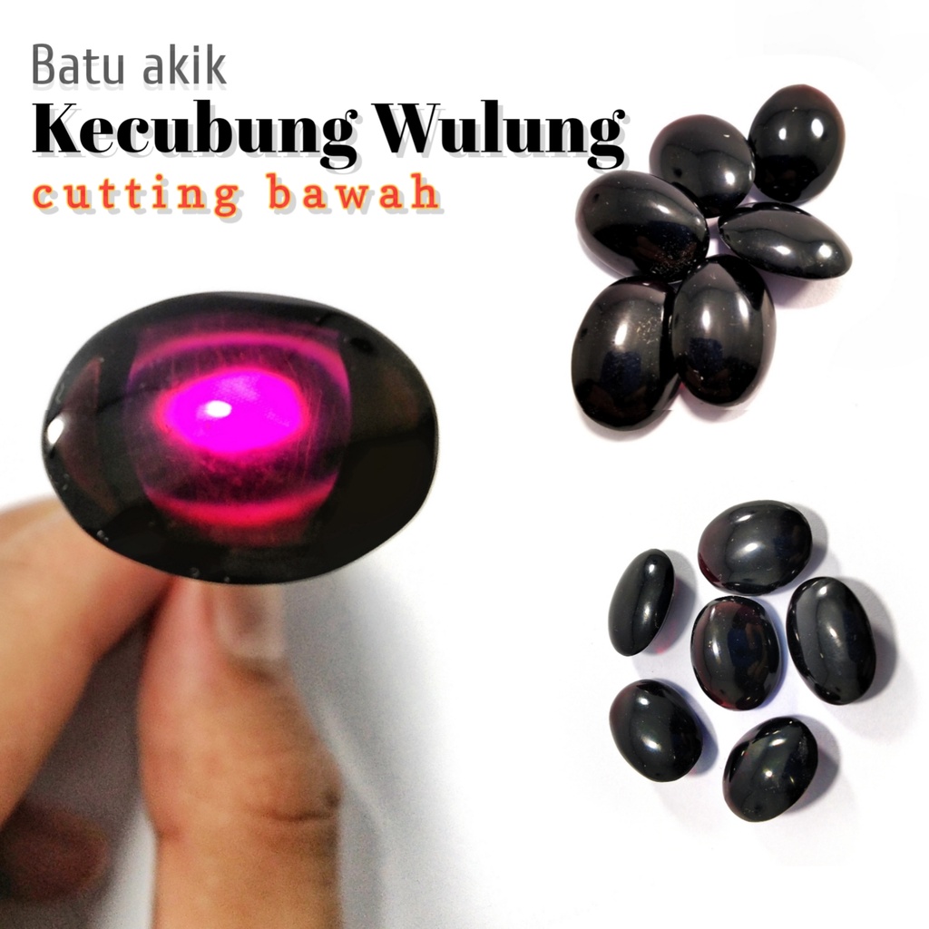 Batu Kecubung Wulung Cutting Bawah Tembus