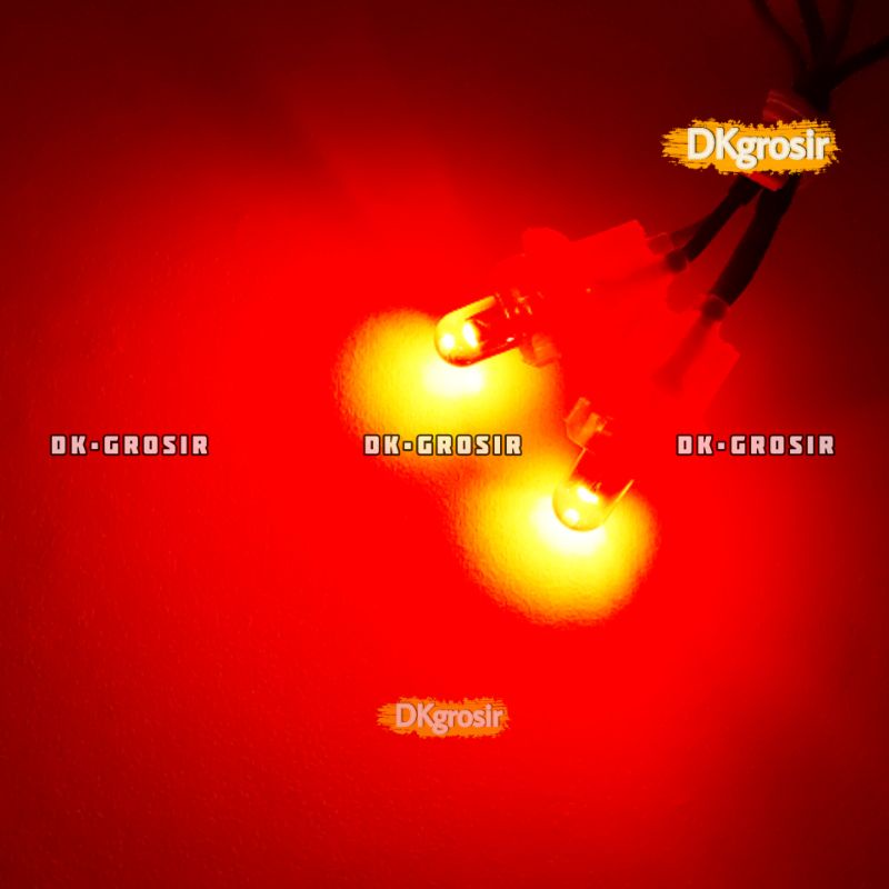 2Pc - Lampu LED -  Lampu Sen colok LED T10 Senja Sein Mode Diam / standby - Lampu senja, spedoo Pink, biru, kuning, ice blue-MERAH