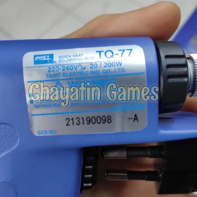 Solder Ori Goot Type TQ-77 Model Pistol 20 Watt -200 Watt