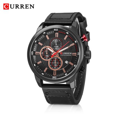 Import Terbaru Jam Tangan Pria CURREN 8291 Male Quartz Watch Six Pointers Date Big Dial