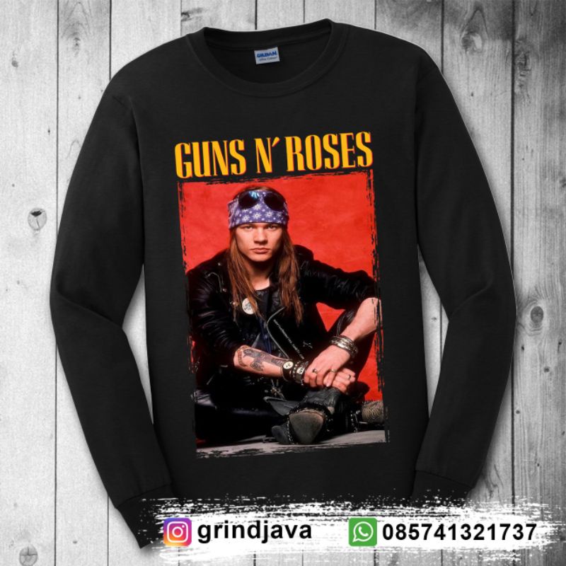 Kaos Lengan Panjang Guns N' Roses "Axl Rose' Custom Premium