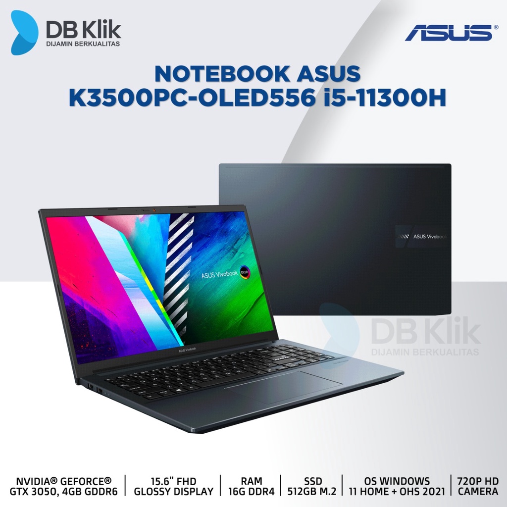 Notebook ASUS K3500PC-OLED556 i5-11300H 16/512G RTX 3050 W11+OHS 15.6&quot;