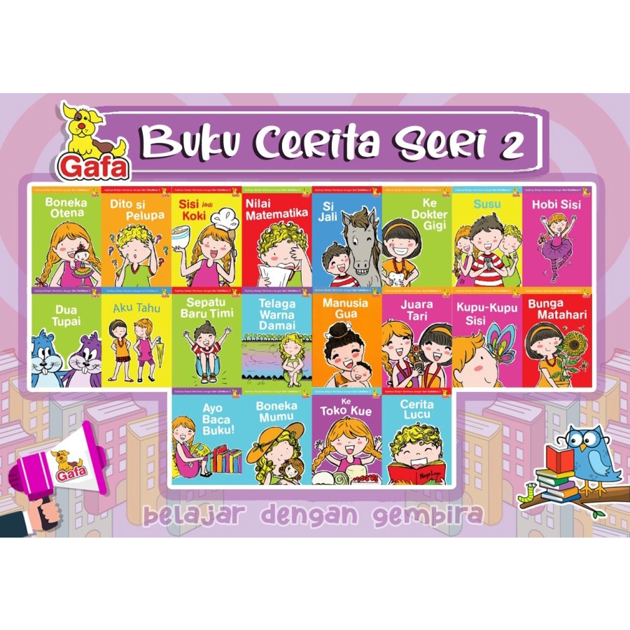 Seri GafaBaca 2 - Buku Belajar Membaca TK dan PAUD Gafa Baca 20 judul