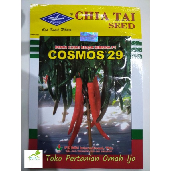 Cabe Besar Cosmos 29 Cabe Hibrida Buah Lebat Kemasan 10gr Original Pabrik Cap Kapal Terbang