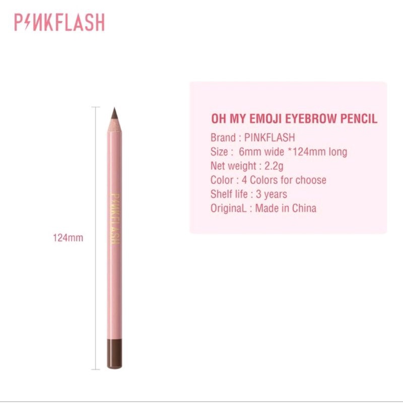 [BPOM] PINKFLASH Waterproof Easy Eyebrow Pencil | Pensil Alis | Pink Flash