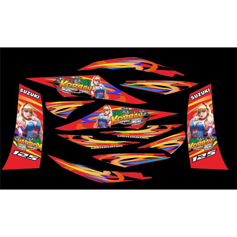 Striping stiker skydrive custom