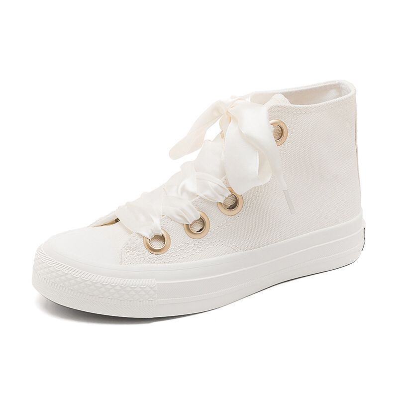 IDEALIFESHOES Sneaker cewek Sepatu Wanita Kanvas Pita Santin Hightop Import Casul Shoes Casual Korea Style Kekinian PITA