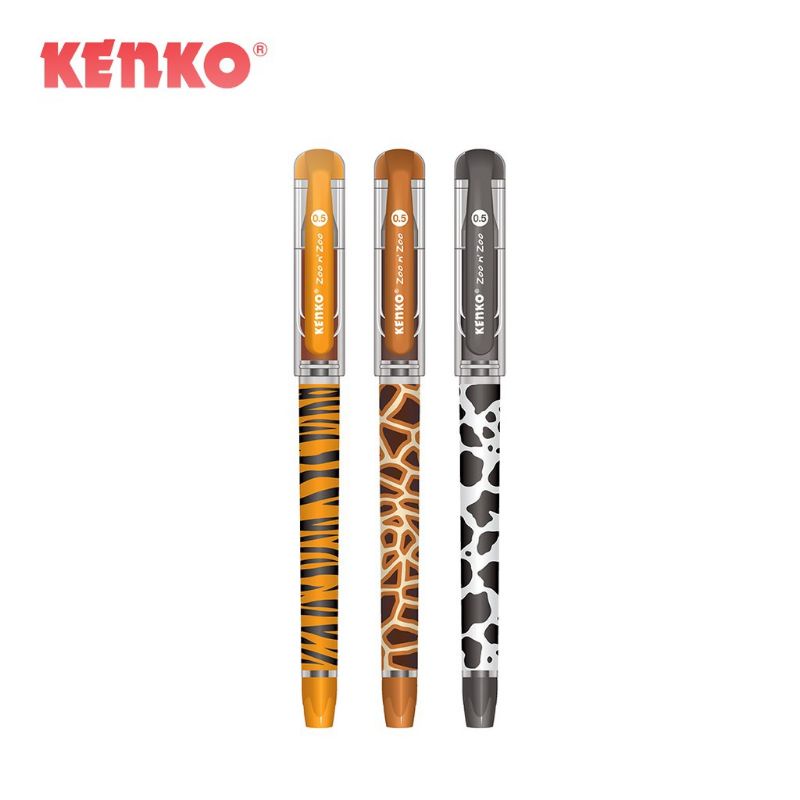 

Kenko Gel Pen / Pen Gel / Pena Tinta Gel / Pulpen Tinta Gel KE-20 (Zoo n' zoo) Black Random Color