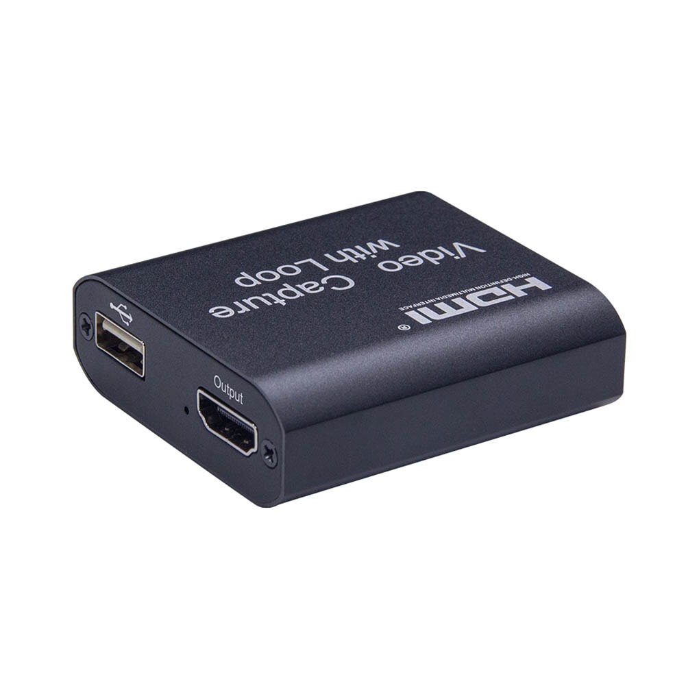 ALLOYSEED HDMI Video Capture Card Adapter Grabber Record Box USB 2.0 4K - MS119 - Black