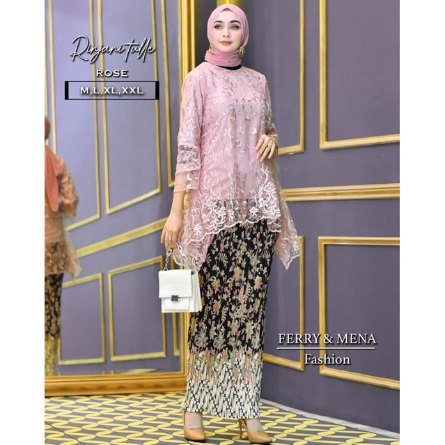 Melia Kebaya - Setelan kebaya Rinjani Tulle FM / Set Kebaya Tulle / Kebaya Wisuda / Kebaya Azkia