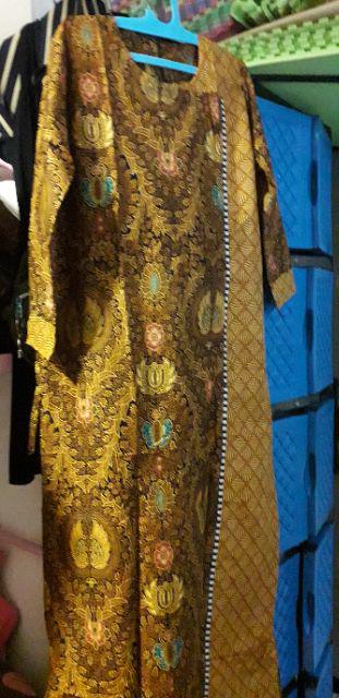 Ms Gamis Batik Sriwedari Maxi Super Jumbo Xxl Ld 110c. Bumil/busui Katun Sogan