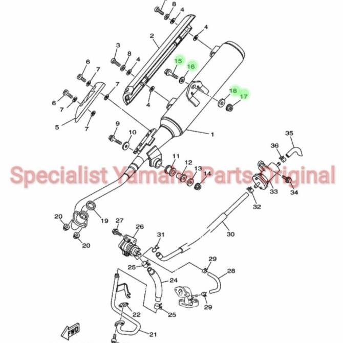 ```````] Baut + Ring + Mur, Dudukan Knalpot Jupiter Z (Burhan)