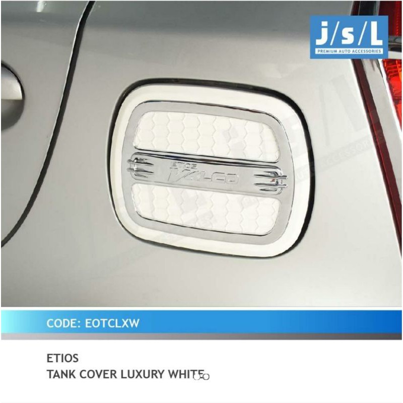 tank cover/ tutup tangki Etios luxury Hitam + putih jsl