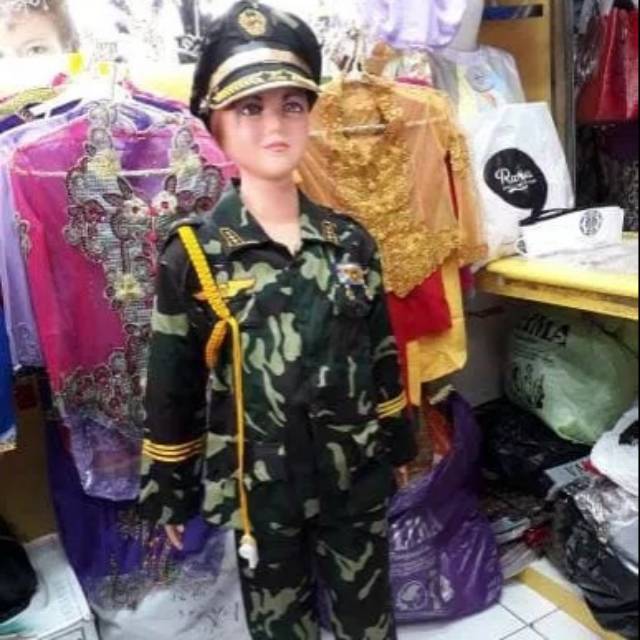 Pakaian tentara anak // Baju tentara // Baju ABRI