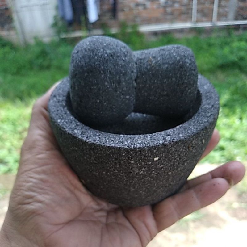 1 SET LUMPANG/COBEK TEBAL 10cm BAHAN BATU ANDESIT TERMURAH