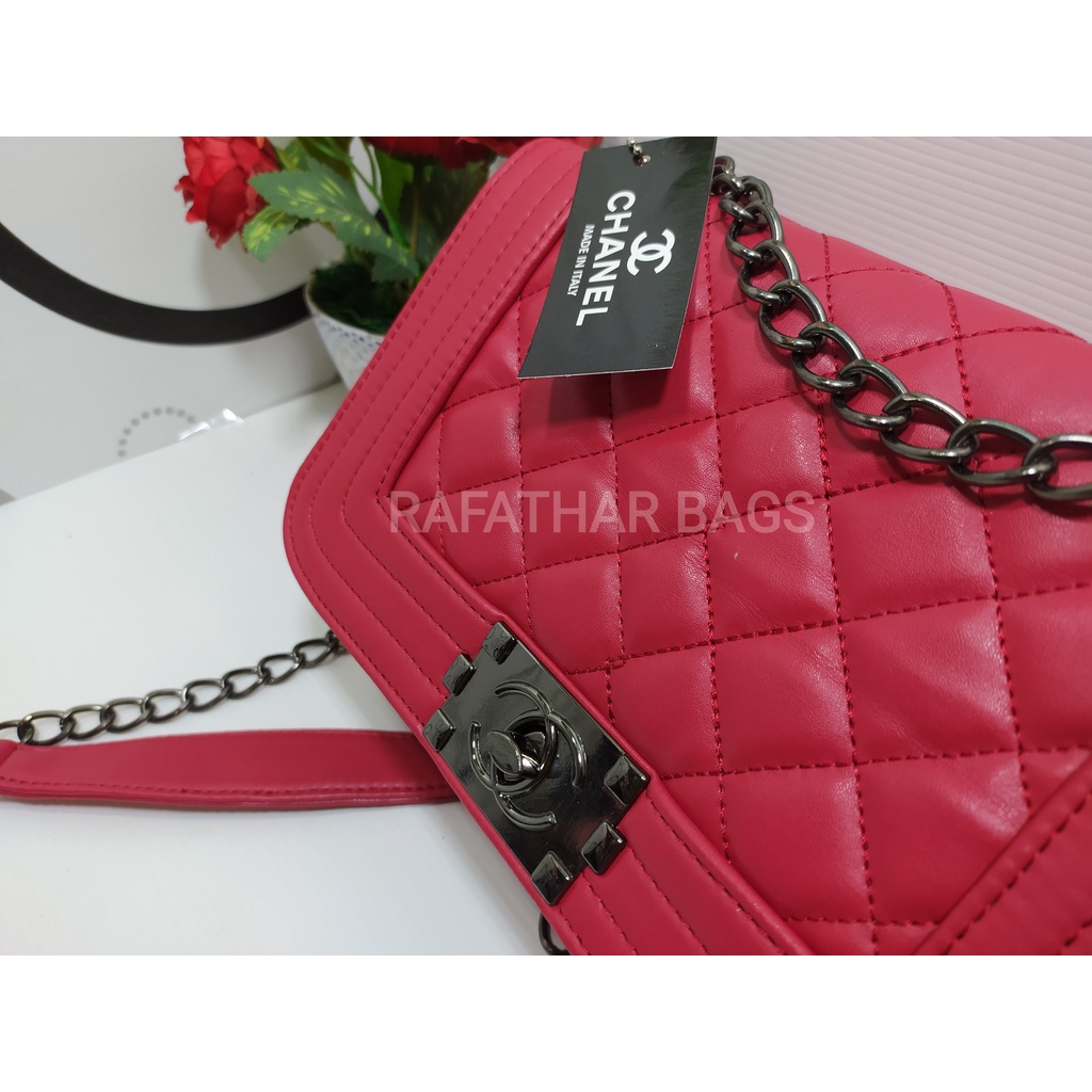 Tas wanita CH Boy Medium Best seller/Tas tali rantai kwalitas semi premium