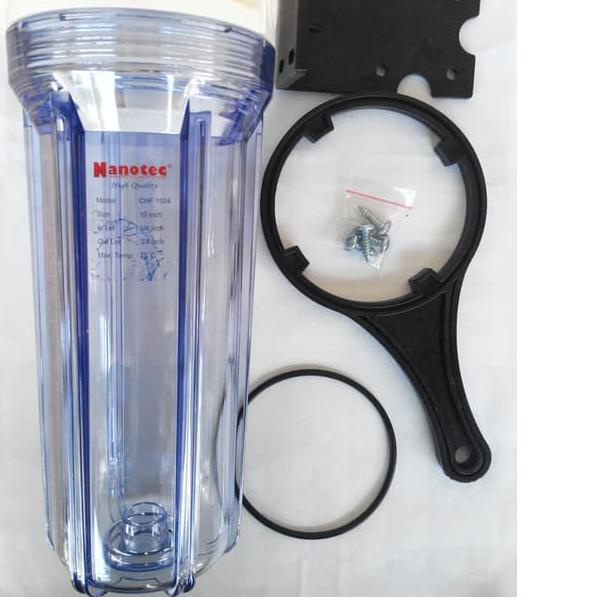 HOUSING FILTER CLEAR 10" NANOTECH