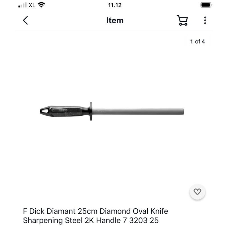 F Dick Diamant 25cm Diamond Oval Knife Sharpening Steel 2K Handle 7 3203 25