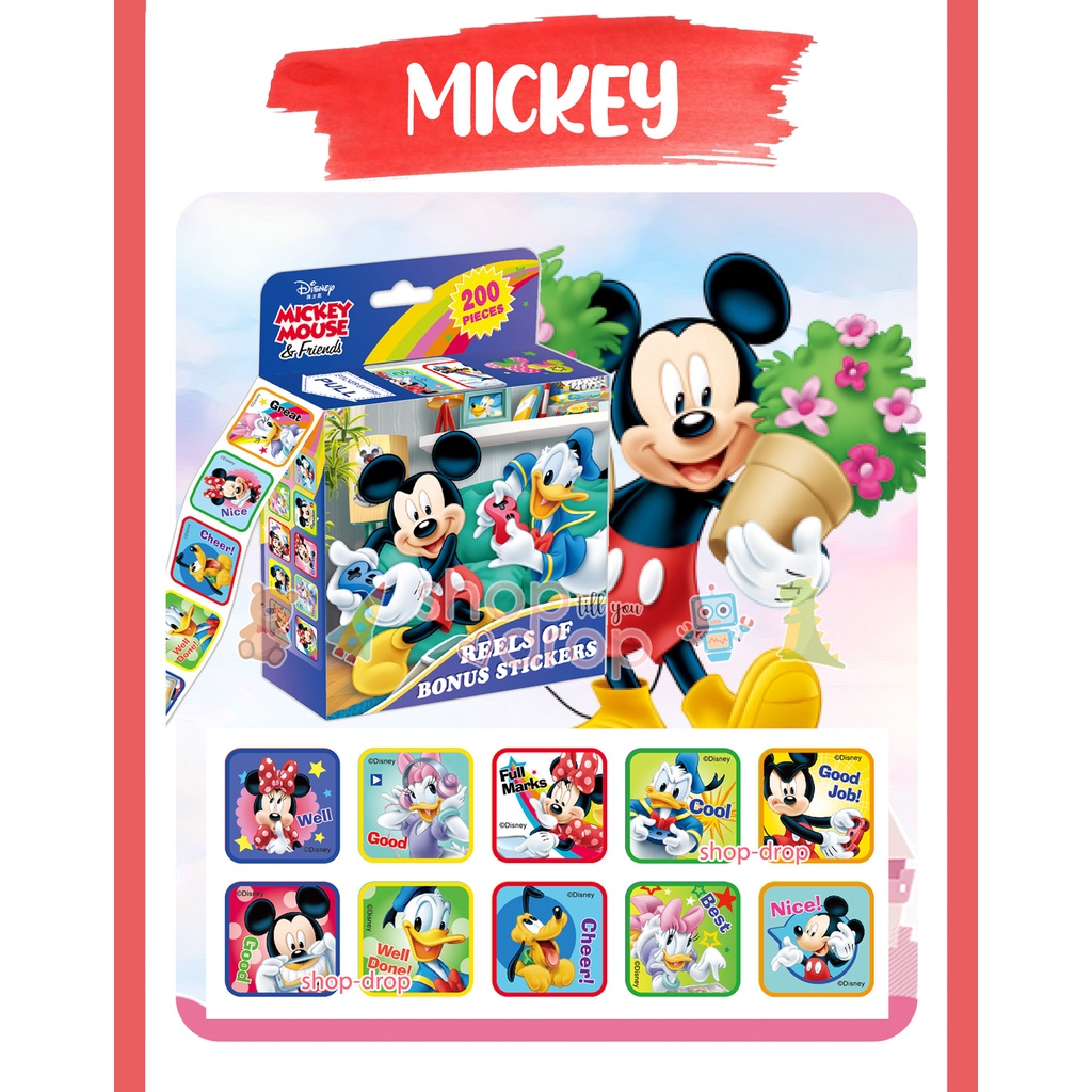 Sticker Reward Anak Karakter Disney - Stiker Penghargaan Apresiasi Anak - Label Reward Sekolah Stiker Reward