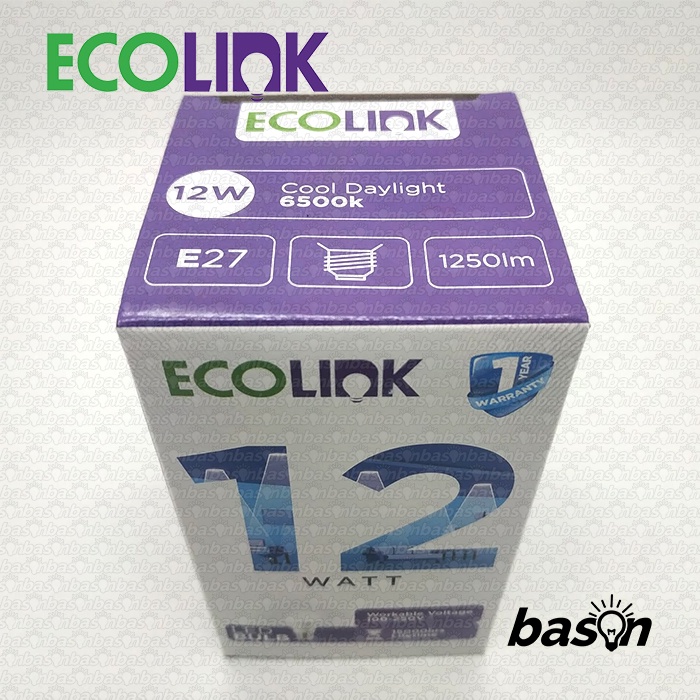 ECOLINK Multipack LED Bulb 12W A60 - Paket isi 4 bh - Bohlam Lampu LED