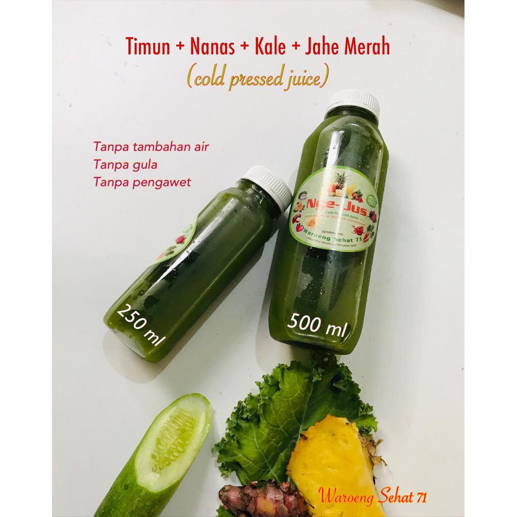 Jual Jus mix Timun + Nanas + Kale + Jahe Merah (cold pressed juice