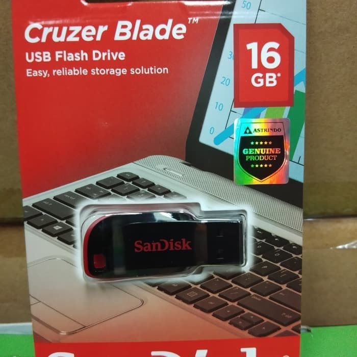 Nikmati Sandisk Flashdisk 16Gb Cruzer Blade / Flesdis Plesdis Bagus