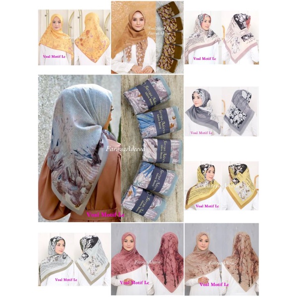 Hijab Segi Empat Voal Motif (Motif Part 1)