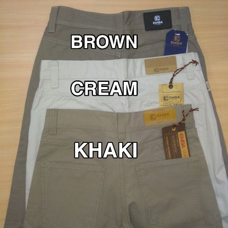 Emba Classic Chinos Celana panjang pria100% ORIGINAL