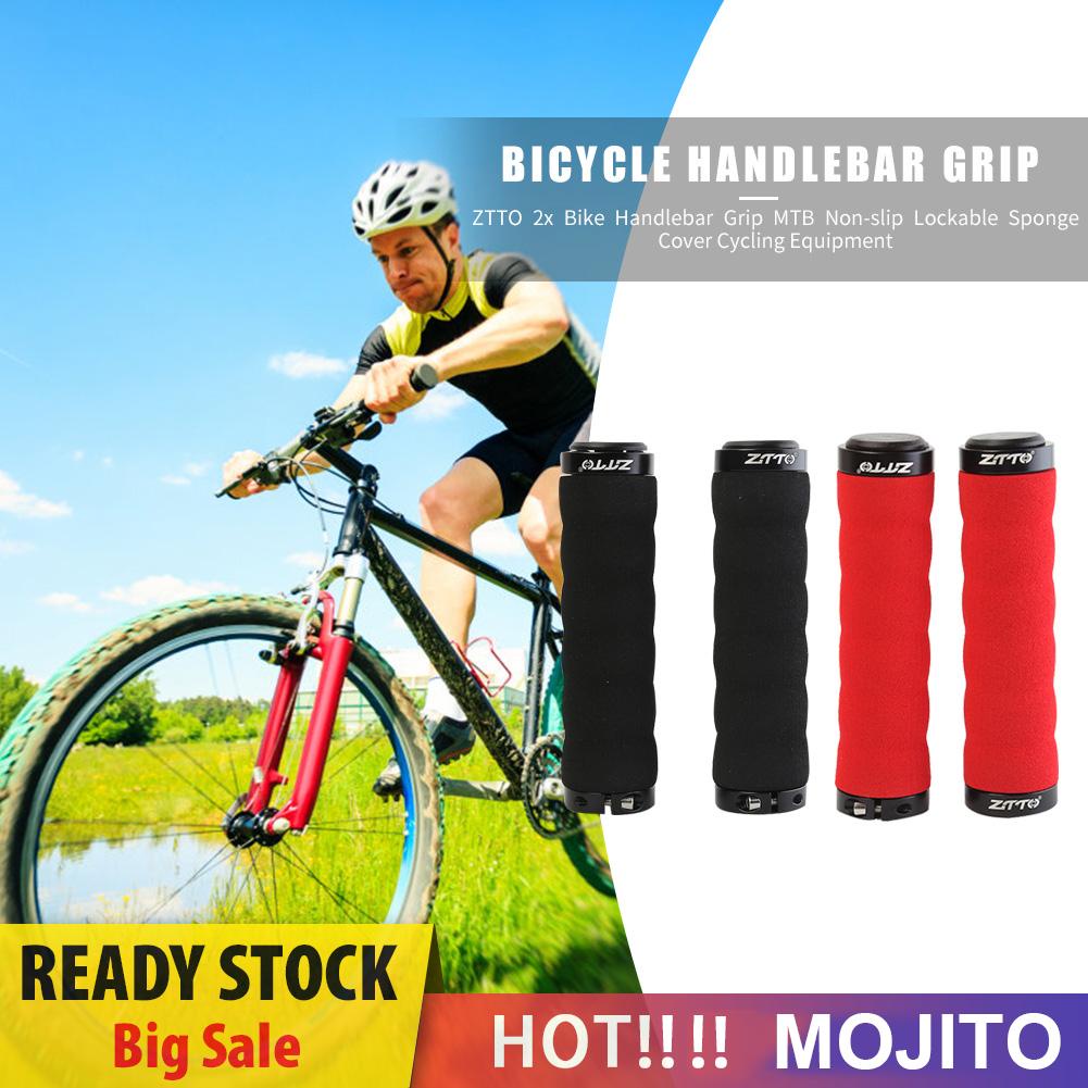 Ztto 2pcs Grip Stang Sepeda Mtb Bahan Spons Anti Slip Bisa Dikunci