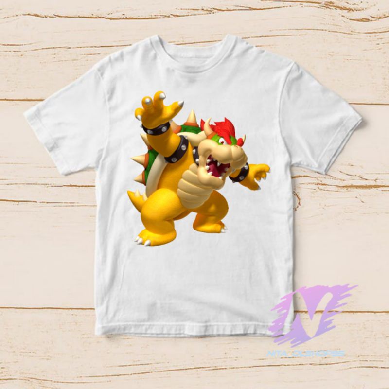 kaos anak super Mario bowser x