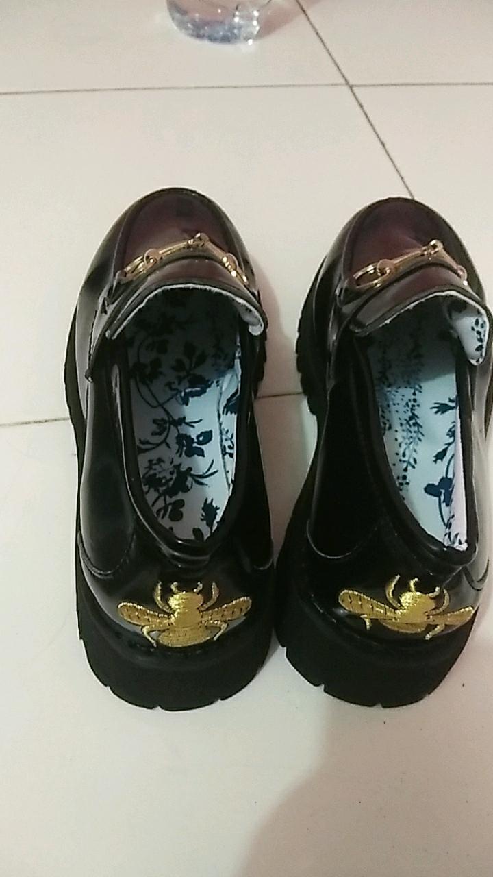 Sepatu Flats Loafers Slip On Bahan Kulit Gaya Harajuku Ulzzang Untuk Wanita 36-40