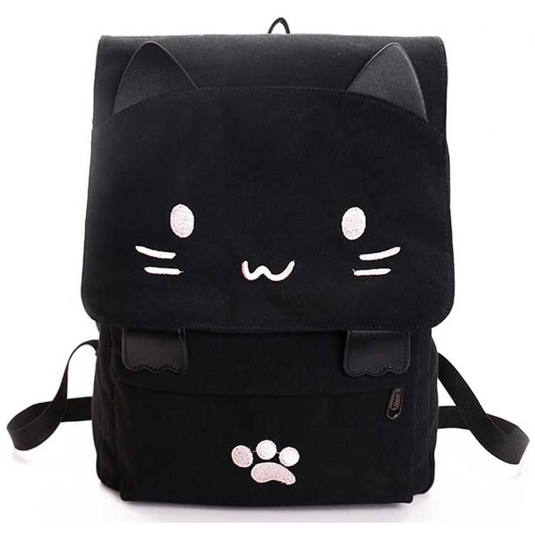 Tas Ransel Wanita Model Cat Cartoon - BB637 NIGEDU