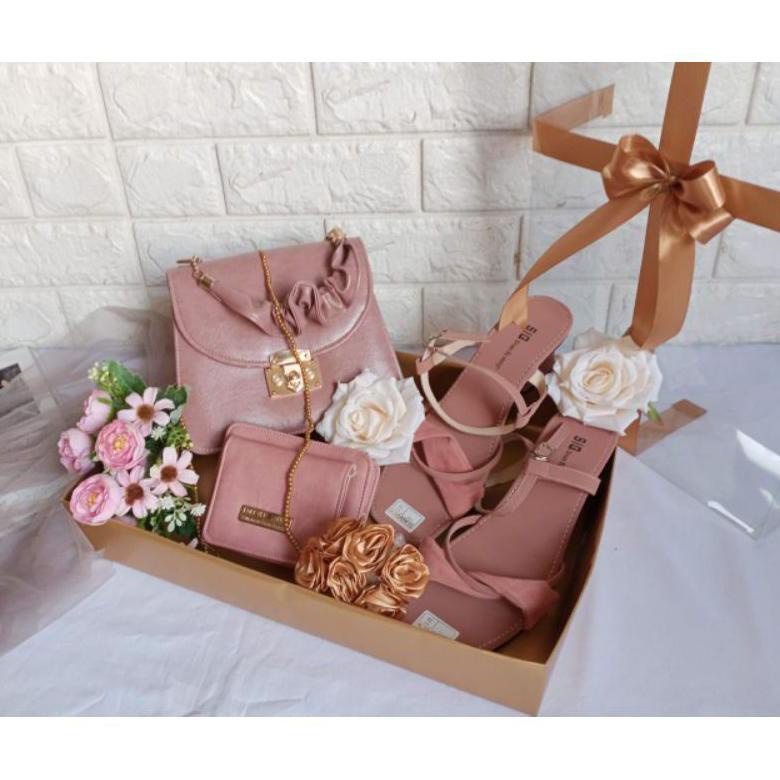 [KODE 8AIKU] Set Tas // Paket Seserahan Hantaran Pernikahan Kado Hampers Ulang Tahun Pernikahan
