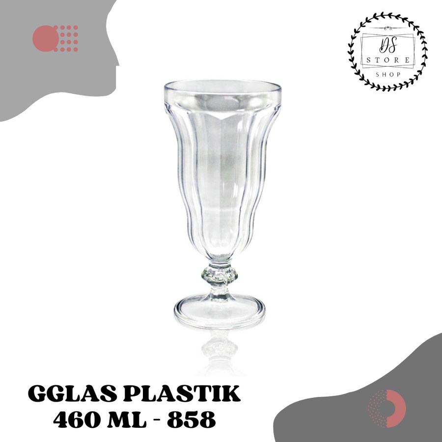 GOLDEN DRAGON 858 460 MLGelas Plastik Jus Gelombang  - 6 Pcs