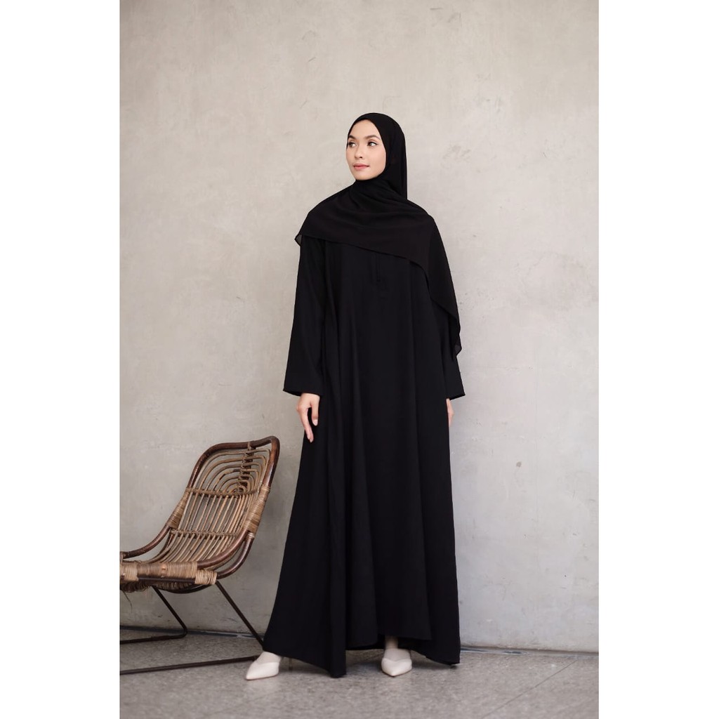 Jual Zafa outfit I Abaya basic hitam | Abaya turkey | Abaya polos