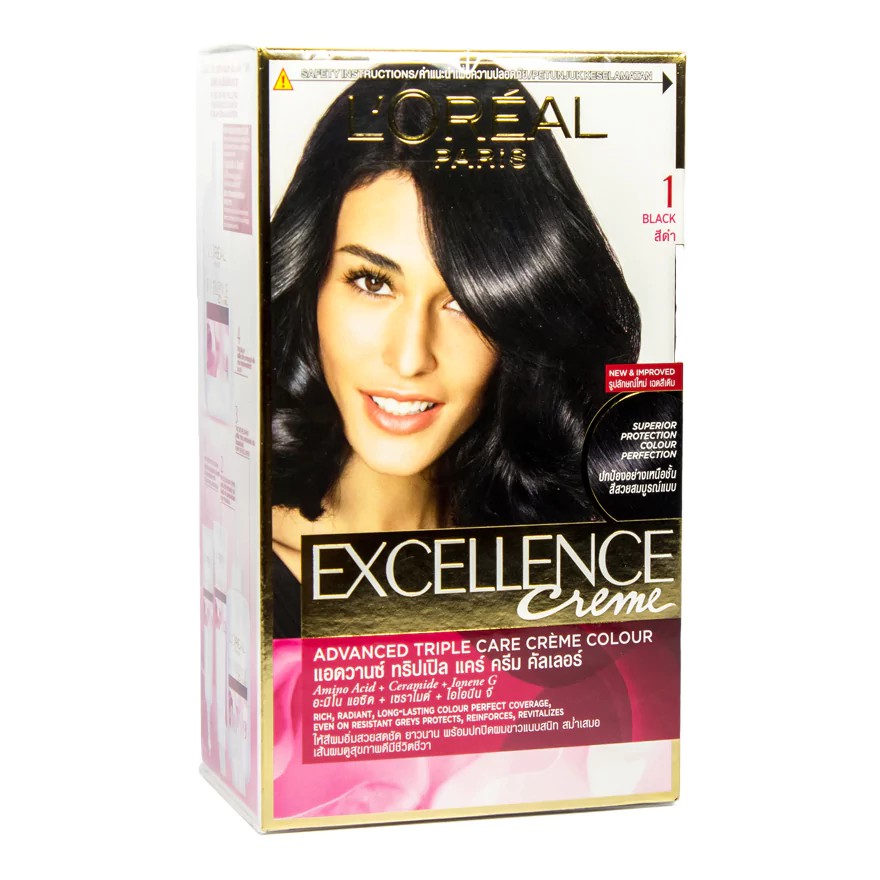 Loreal Excellence Hair Color Hitam Alami 1
