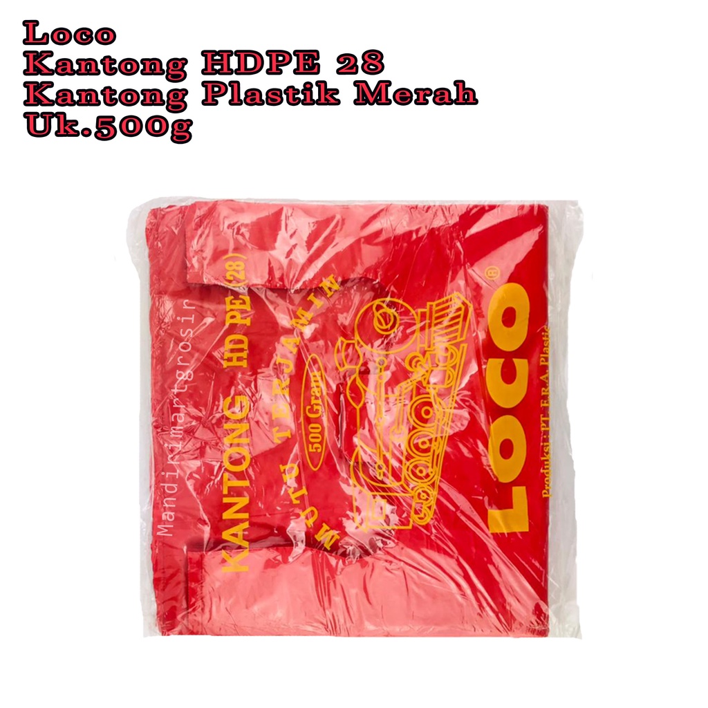 Kantong HDPE 28 *Loco * Kantong Plastik Merah * 500g