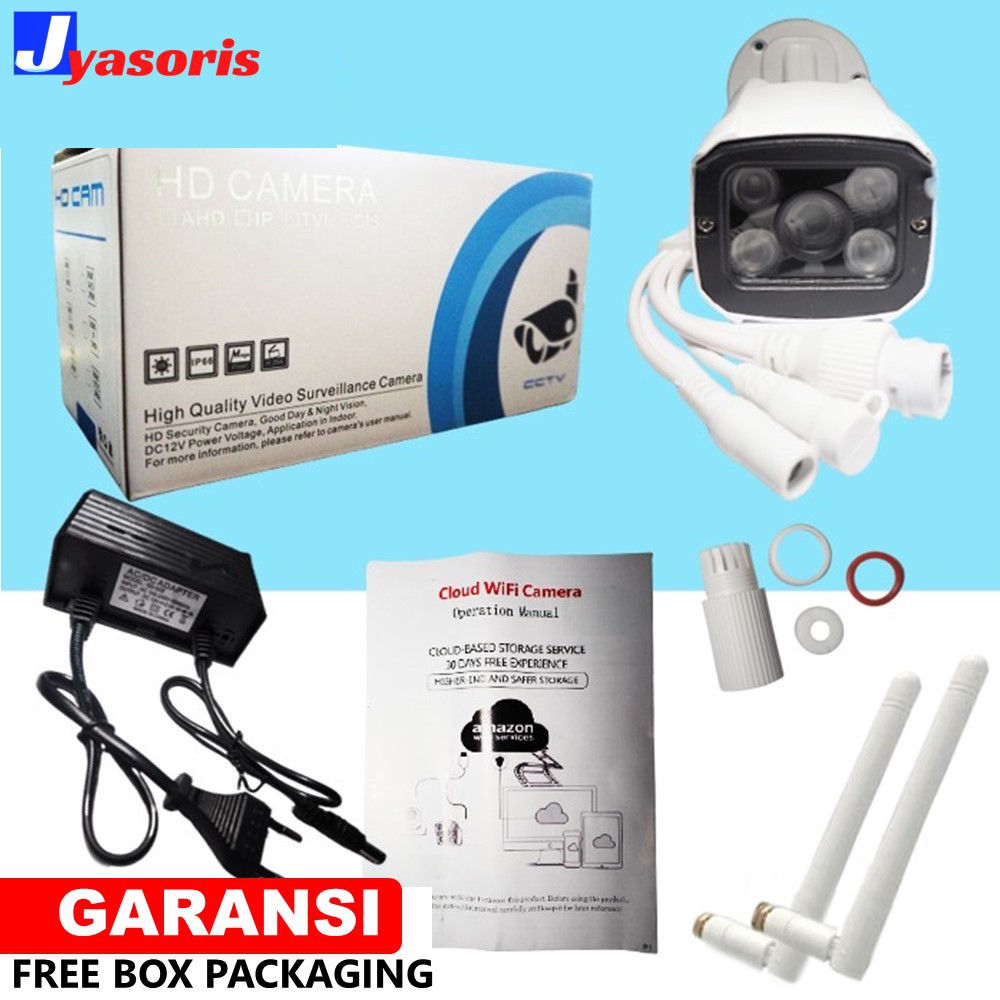 KAMERA CCTV OUTDOOR WIFI IP CAMERA CCTV PENGINTAI MURAH WATERPROOF WIRELESS PENGINTIP FULL HD JS122