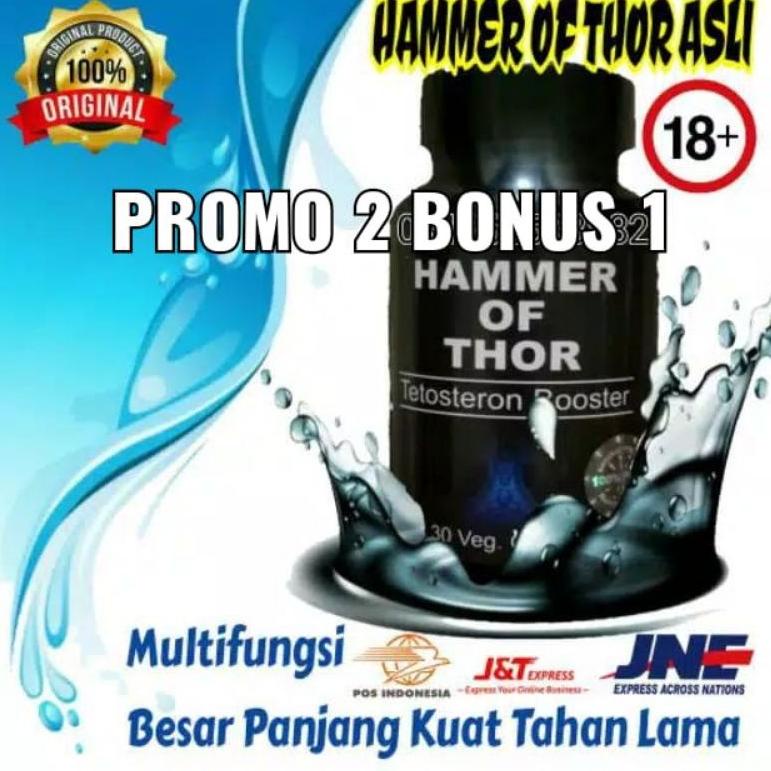 [KODE PRODUK X1995] HAMMER OF THOR ORIGINAL KAPSUL HITAM NEW OBAT STAMINA PRIA AMPUH
