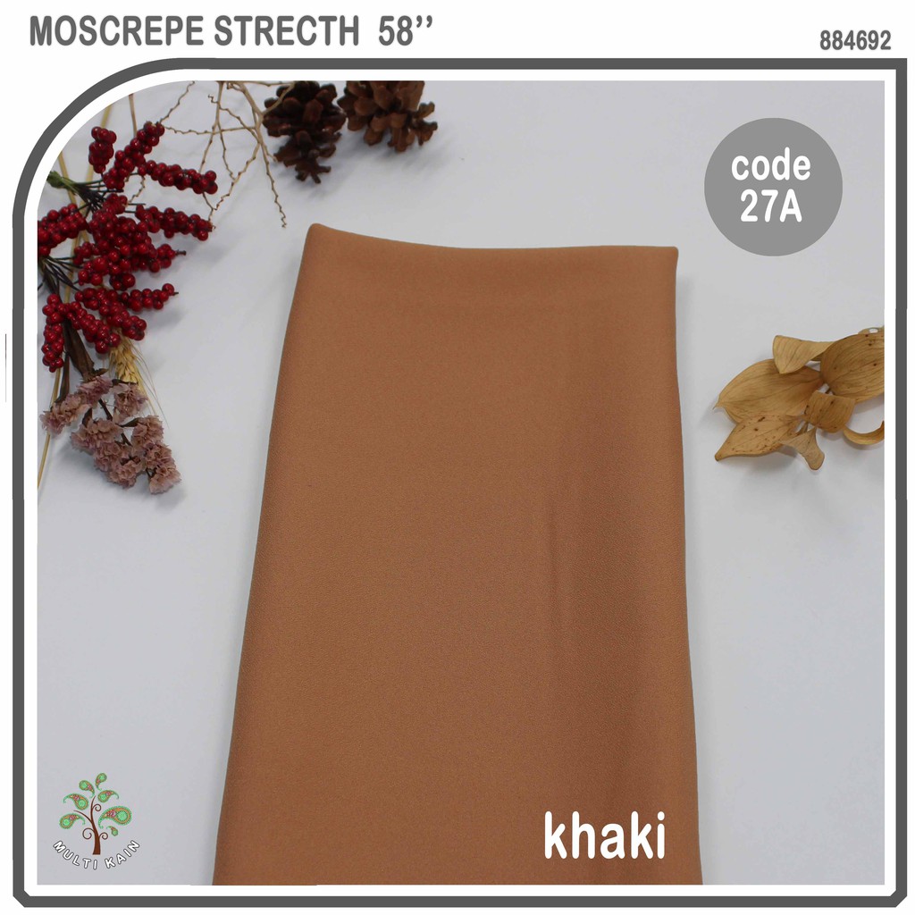 bahan multi kain moscrepe / mosscrepe / moscrep moschino mosschino arabian crepe gamis fashion-27 A khaki