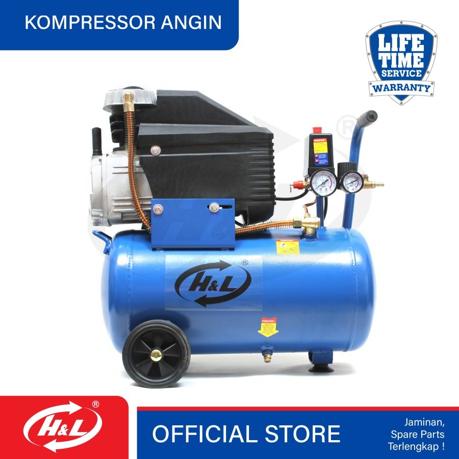 HL 1 HP 24 Liter Mesin Kompresor Angin Listrik Air Compressor lakoni