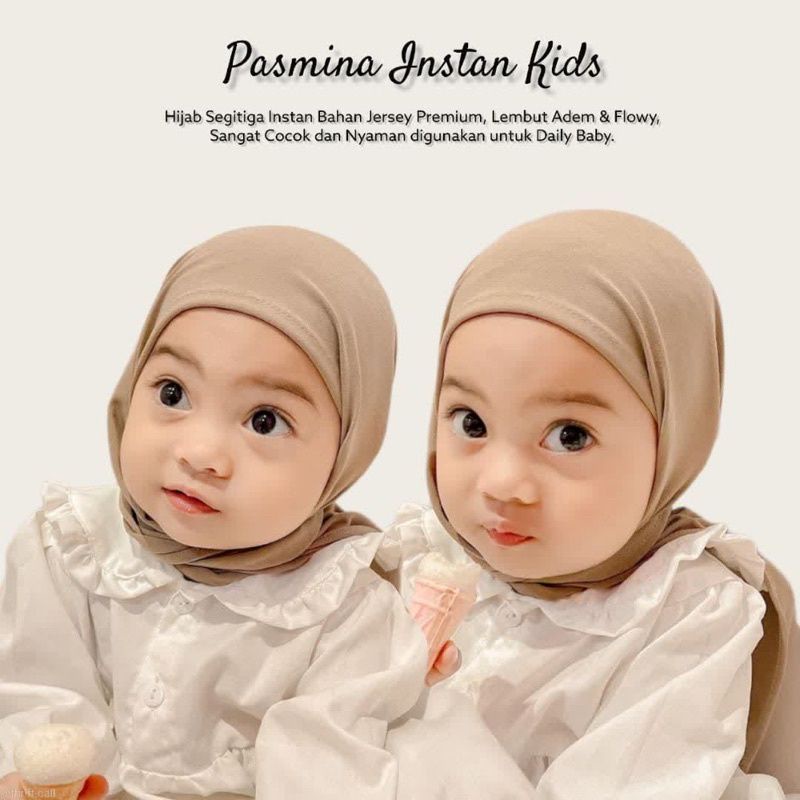 Camila Pashmina Instan Anak Jersey Segitiga Premium 0-5 tahun