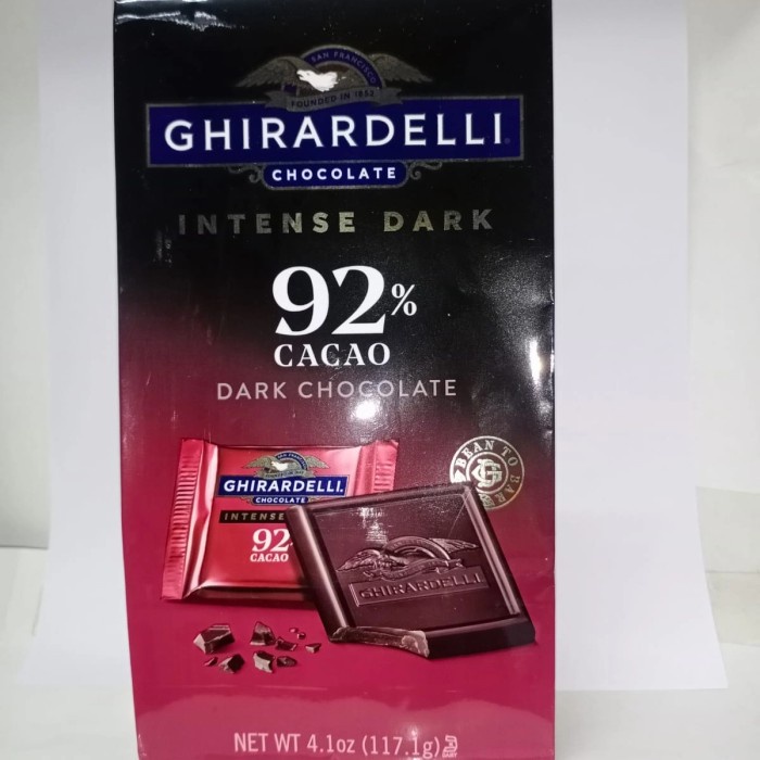 

GHIRARDELLI INTENSE DARK 92% CACAO BAG CHOCOLATE 138.4G COKLAT PREMIUM