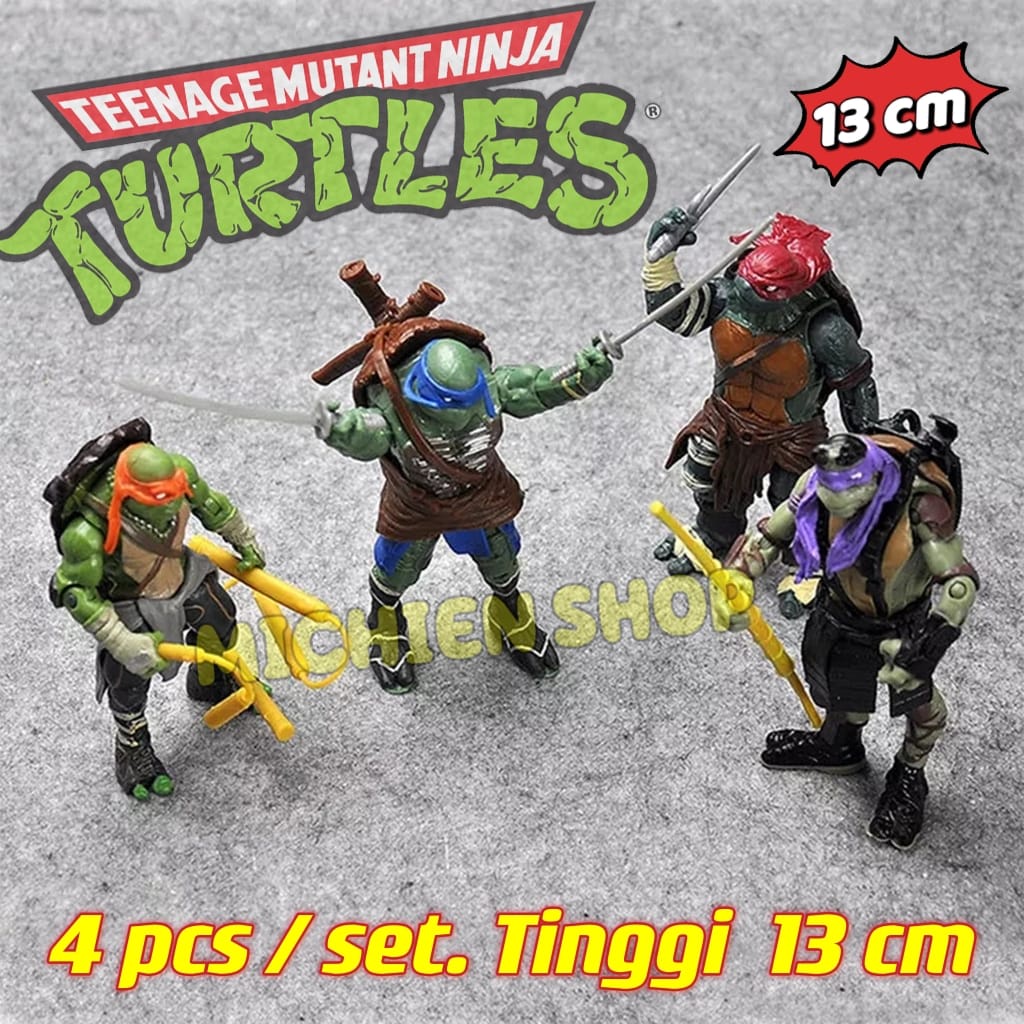 Kura Kura Ninja Tmnt Ninja Turtles Set Figure