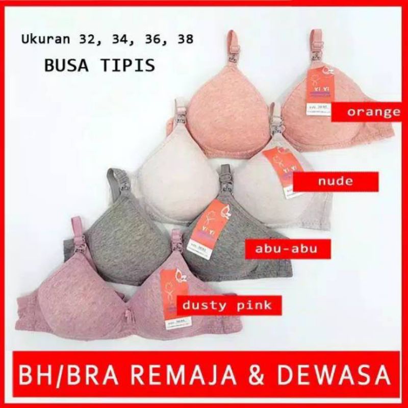 Bra/ BH remaja wanita busa tipis ukuran 32 34 36 38